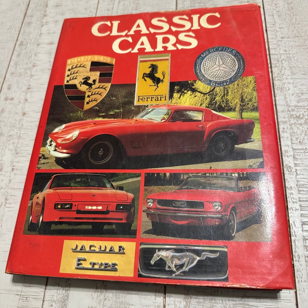 Classic Cars Hardcover Book Ferrari Porsche Mercedes Jaguar Lamborghini Vintage